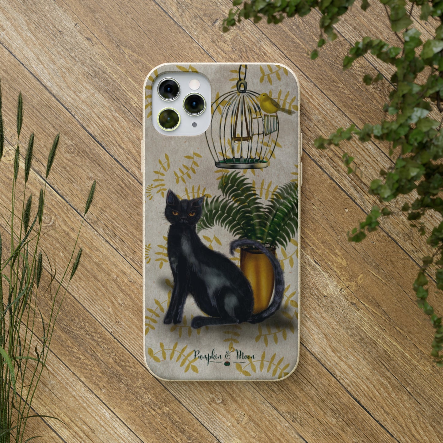 Black Cat Oso iPhone Phone Case