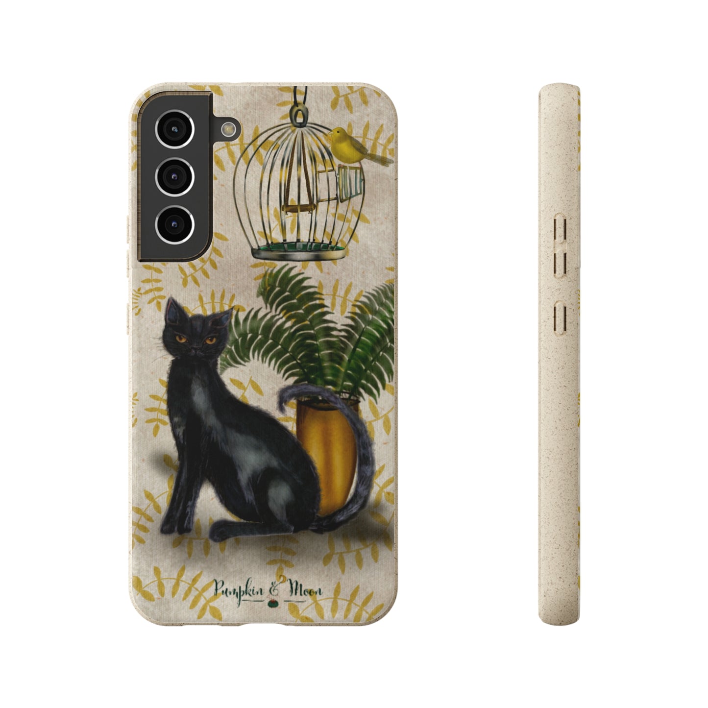 Eco-Friendly Biodegradable Phone Case with Charming Cat Design