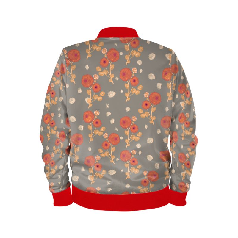 Sunset Dahlia Design Bomber Jacket