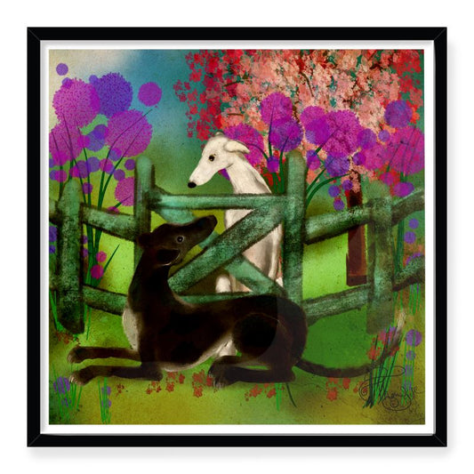 Meet Me at The Gate, Art Print Framed in Black