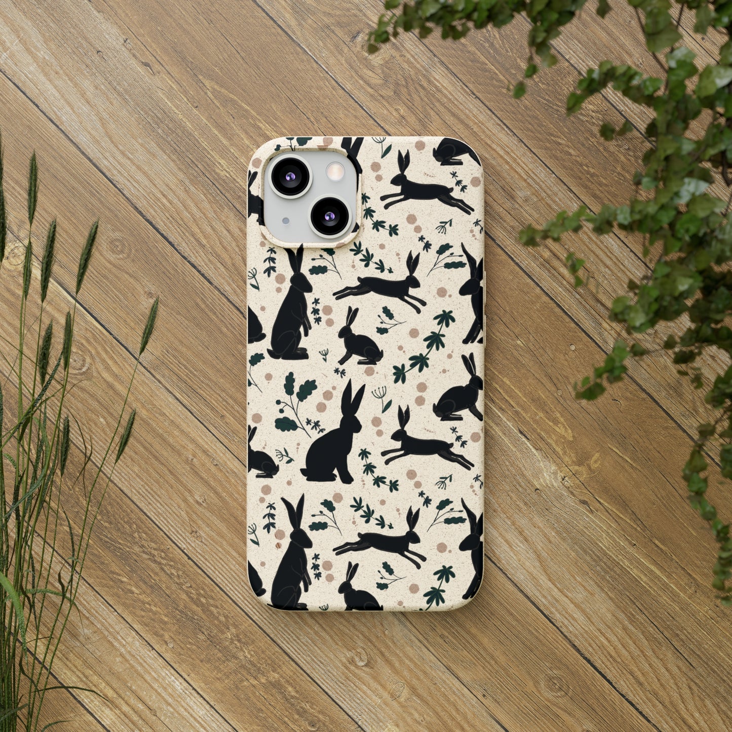 Prancing Hares iPhone Case