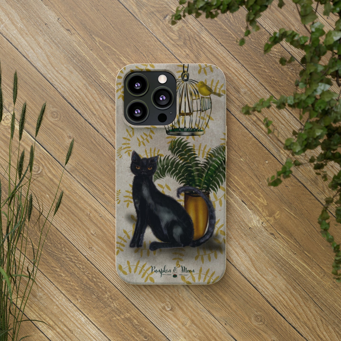 Black Cat Oso iPhone Phone Case