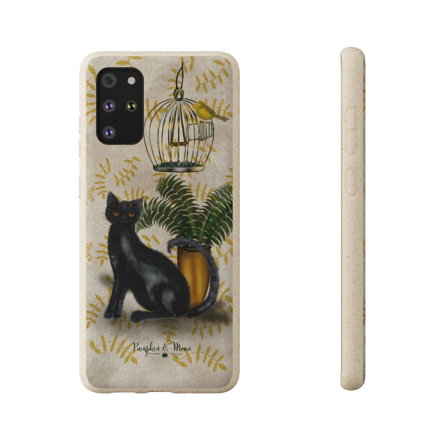 Eco-Friendly Biodegradable Phone Case with Charming Cat Design