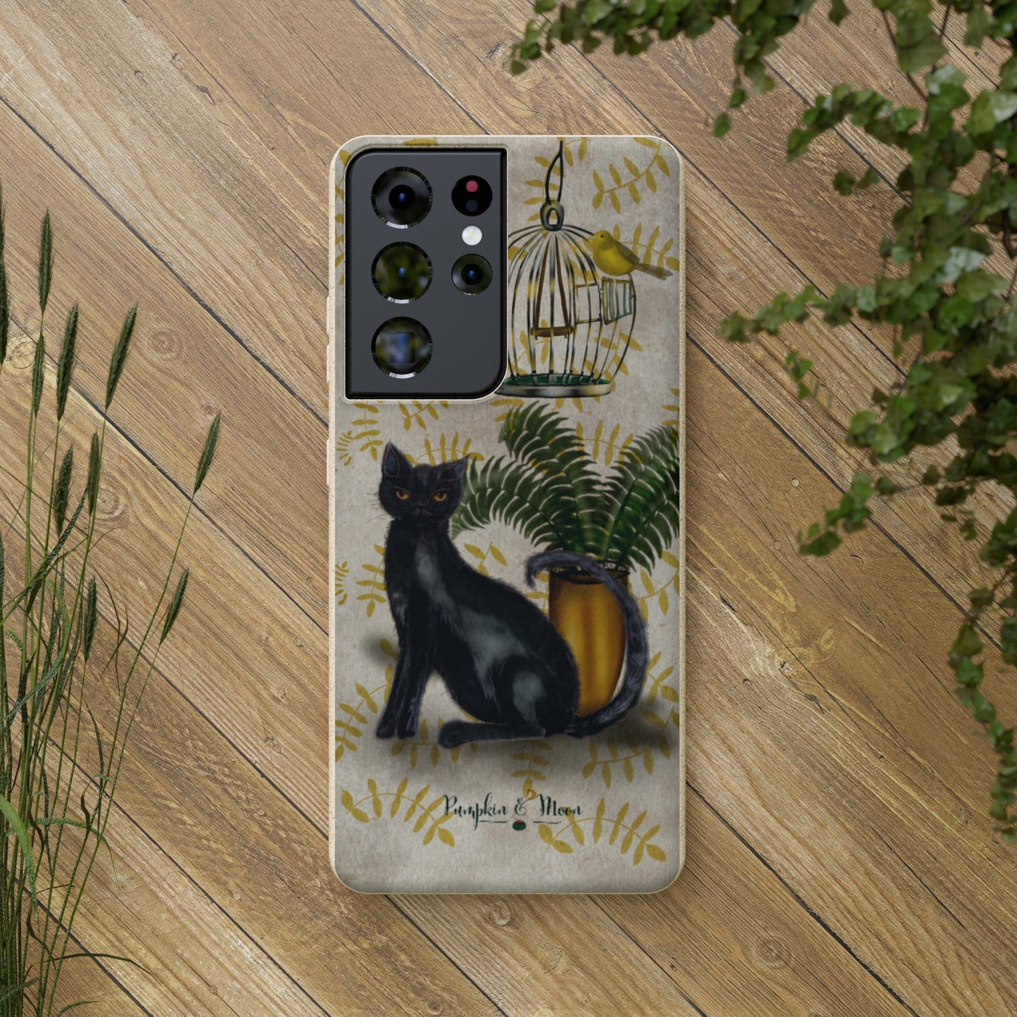 Black Cat Oso Samsung Phone Case