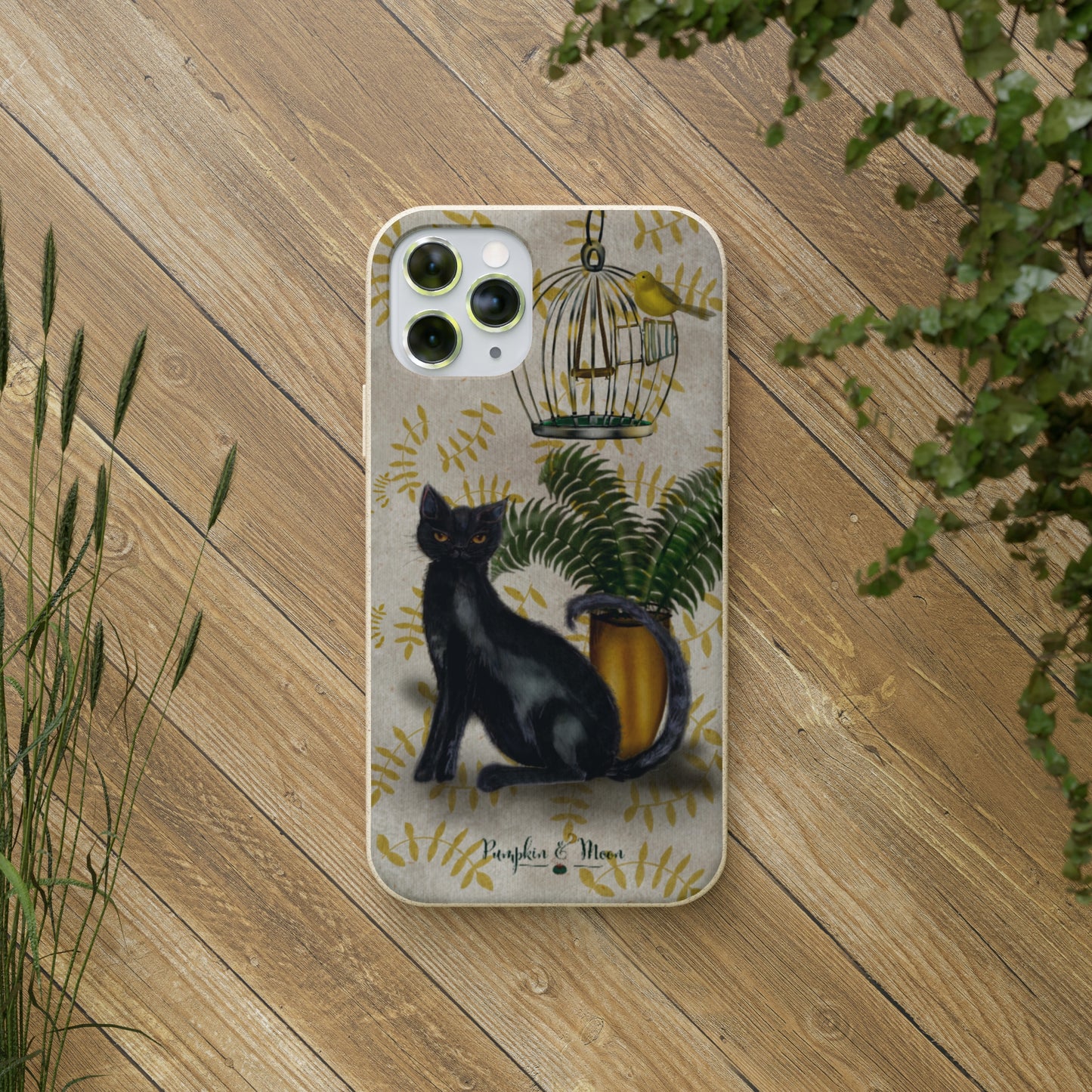 Black Cat Oso iPhone Phone Case