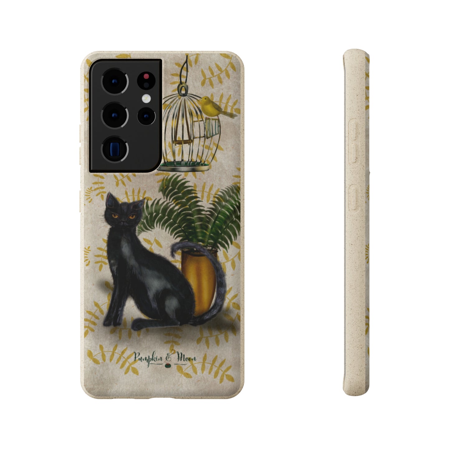 Eco-Friendly Biodegradable Phone Case with Charming Cat Design