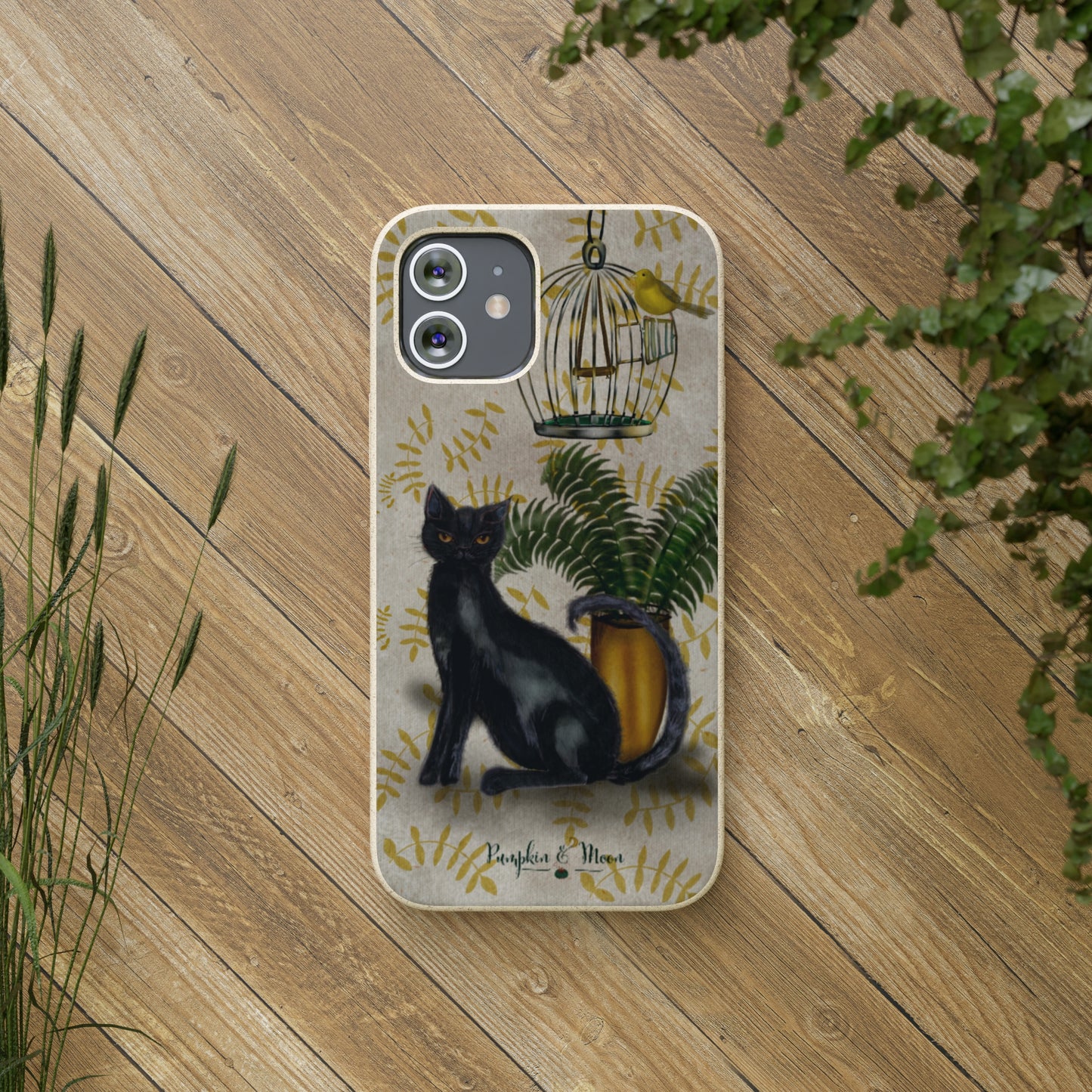 Black Cat Oso iPhone Phone Case